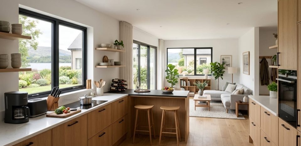 Virtually staged listing photo in Minimalist style